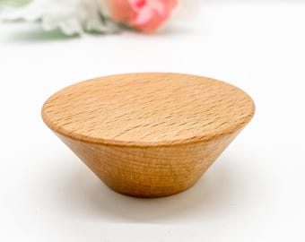Mid century wooden drawer knob 50mm - Timber drawer handles, Wood knobs for cabinets