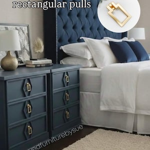 Brushed gold rectangular Drawer knobs Drawer handles gold Cabinet pull drawer knob cabinet knob for dresser Cupboard Cabinet handles gold afbeelding 5