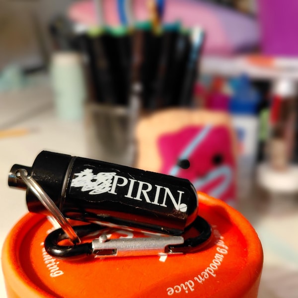 Pirin Tablets Pill Bottle Keychain - The Birdcage Movie Prop