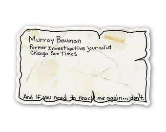 Stranger Things sticker - 80's - Murray Bauman - conspiracy theory