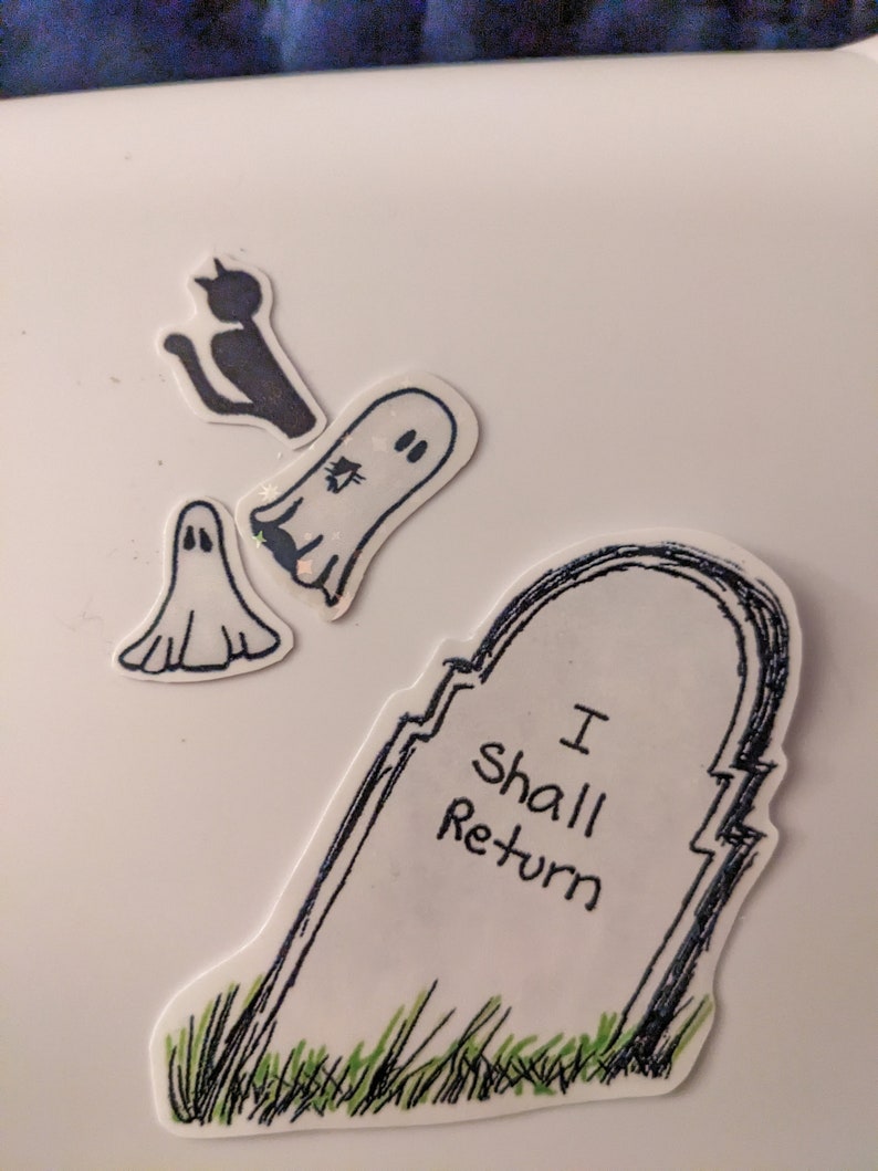 Tombstone Sticker Dark Comedy Cemetery Stone Sticker - Etsy