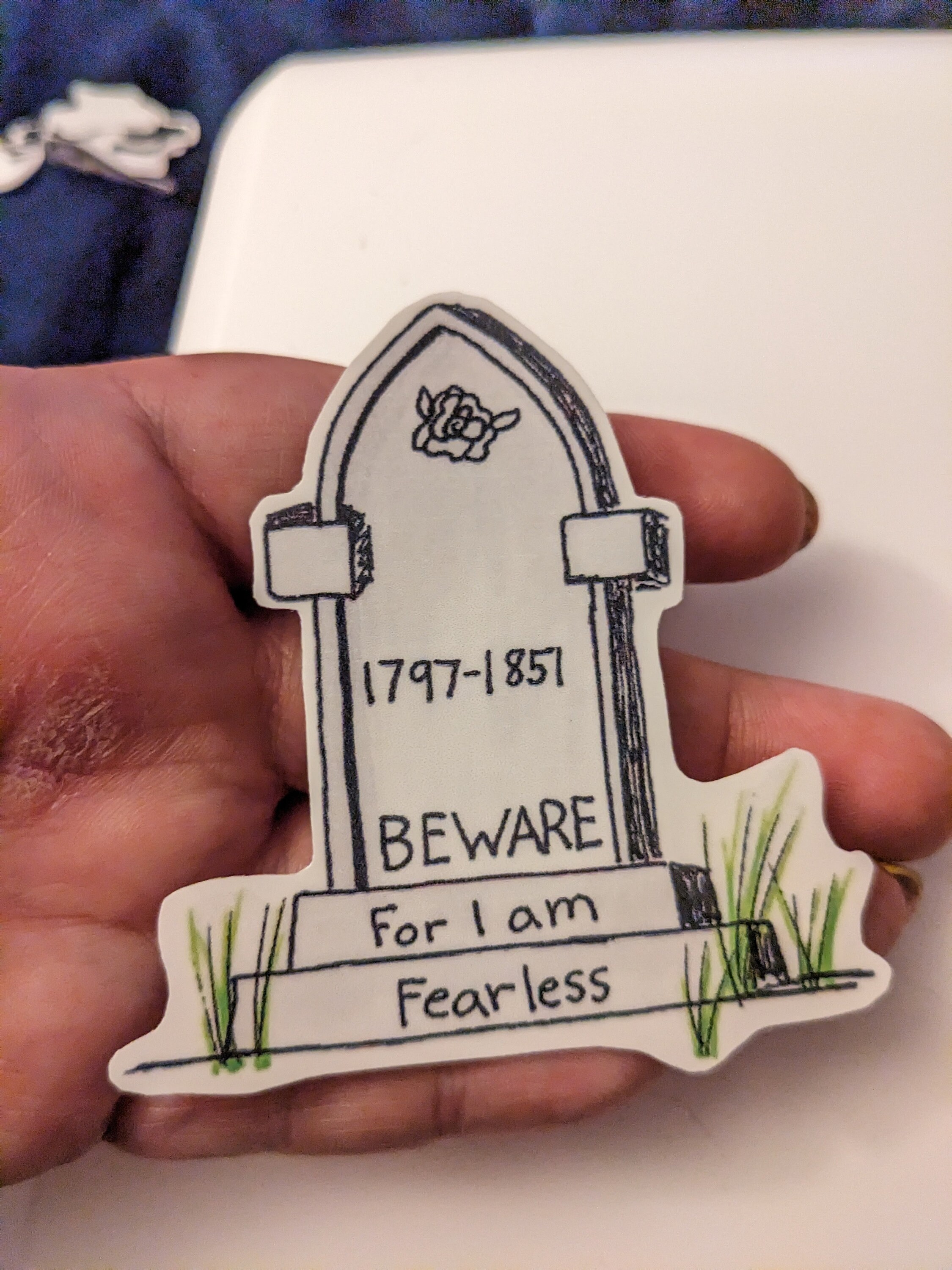 Mary Shelley Tombstone Sticker - Dark Comedy - Cemetery Stone - Etsy