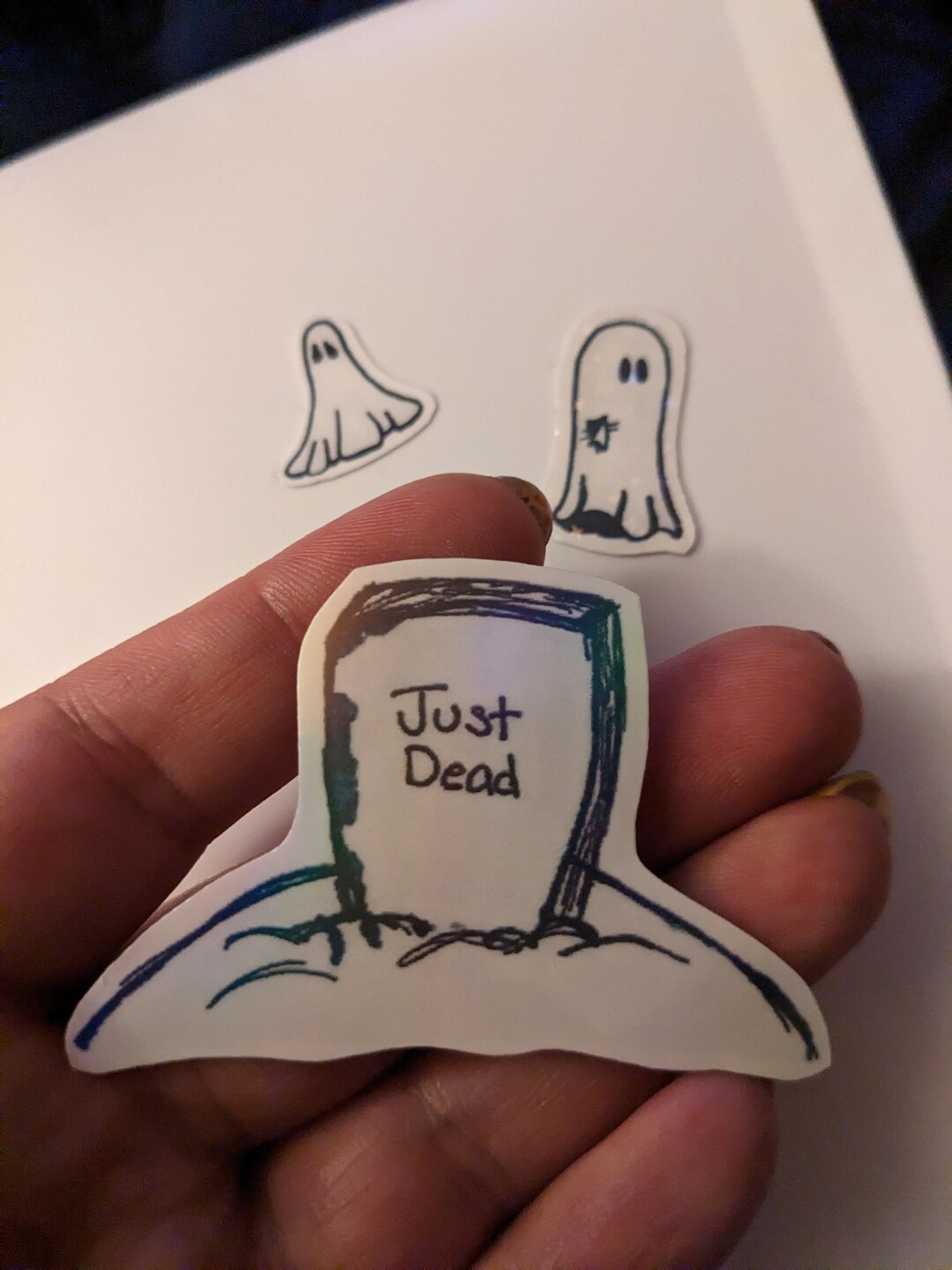 Just Dead Tombstone Sticker - Dark Comedy - Cemetery Stone Sticker - Etsy