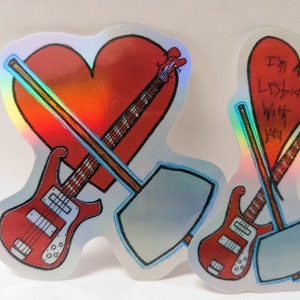 Scott Pilgrim vs the World sticker - Ramona Flowers hammer - I&#39;m in lesbians with you