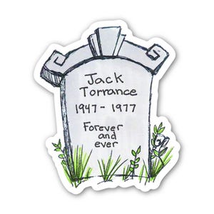 Pegatina de la lápida de Jack Torrance de El Resplandor - Stephen King