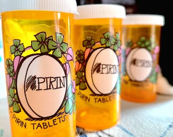 Pirin Tablets Pill Bottle - The Birdcage Comedy Prop