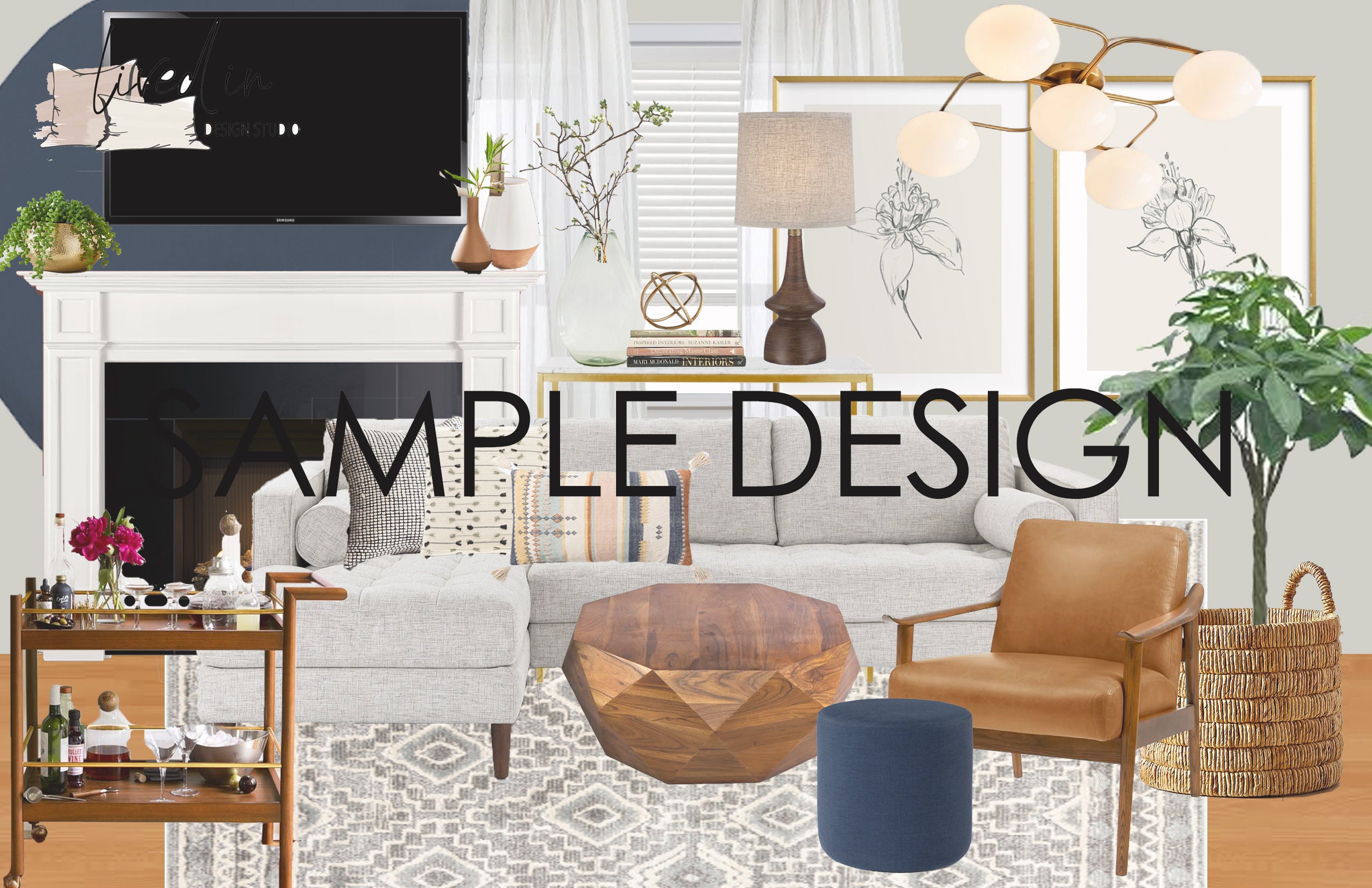 Living Room Interior Design | Petite Package: Custom Online Design ...