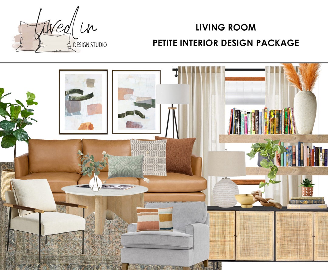 Living Room Interior Design | Petite Package: Custom Online Design ...
