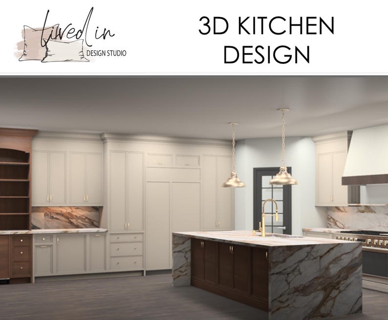 Kitchen 3D Design: Custom Kitchen Design, Cabinetry Design, 3D ...