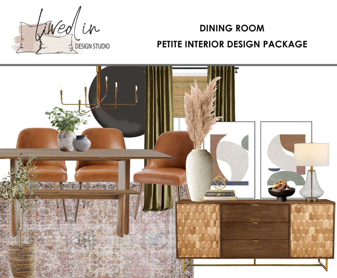 Dining Room Interior Design | Petite Package: Custom Online Design ...