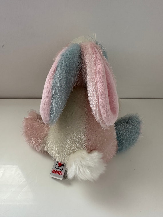 Adorable Vintage Webkinz Multicoloured Bunny Plush With No