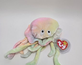 【入手困難】tyビーニーベイビーズ タコ&イカぬいぐるみセット Ty Beanie Baby タコ - 水生動物ビーニーベイビーズ (6インチ