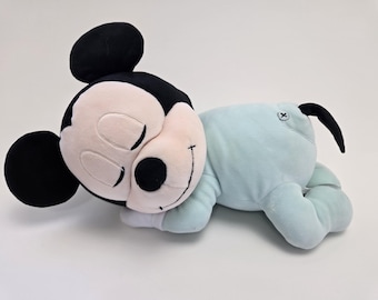 Disney Baby Vintage Sleeping Mickey Mouse Plush, Vintage Collectible (10 inch)