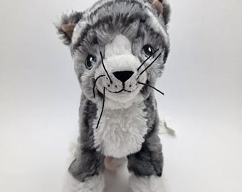 Ikea Gray Kitty Cat Soft Floppy Sewn Eyes (9 inch)