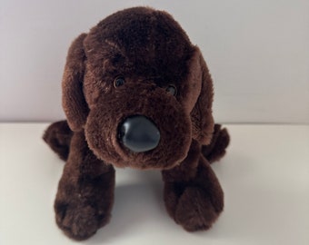 Vintage Webkinz Chocolate Lab Dog Plush with No Tag, Ganz Plush (9 inch)