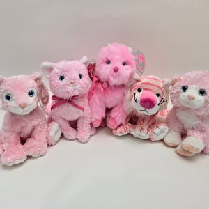 Ty Beanie Baby Pink Cats - Cat Beanie Babies (5 inch) Vintage Beanies