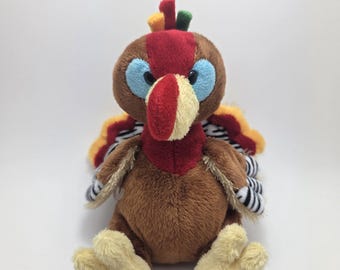 Vintage Webkinz Truthahn Plüschtier ohne Code/Tag, Ganz Plüsch (6 inch)