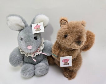 Gotta Getta Gund Eekhoorn en Konijn, nieuw met kaartjes! (9 inch)