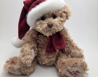 Bukowski My First Christmas-beer pluche met kerstmuts, zeldzaam (11 inch)
