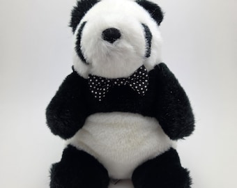 Vintage 1985 Gund Panda Bear 9” Plush Stuffed Animal Domino