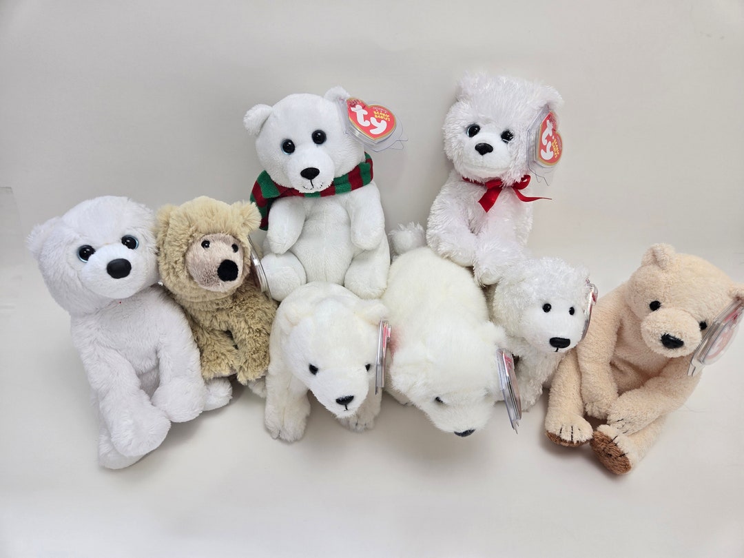 Ty Beanie Baby Polar Bears - Ty Beanie Babies (8 Inch) Vintage Beanies
