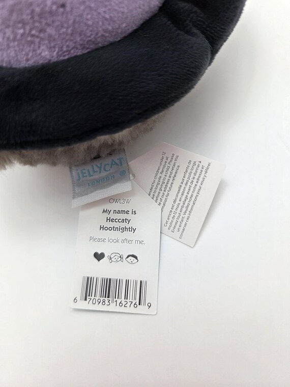 Jellycat Heccaty Hootnightly Owl Plush Halloween Witch Hat Pre
