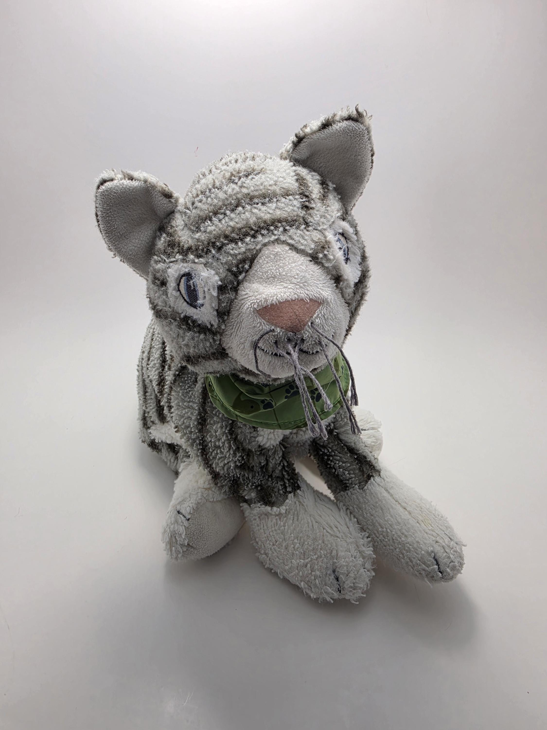 Ikea Lillen Gray Tabby Cat Kitten Stripe Plush Stuffed Soft Toy