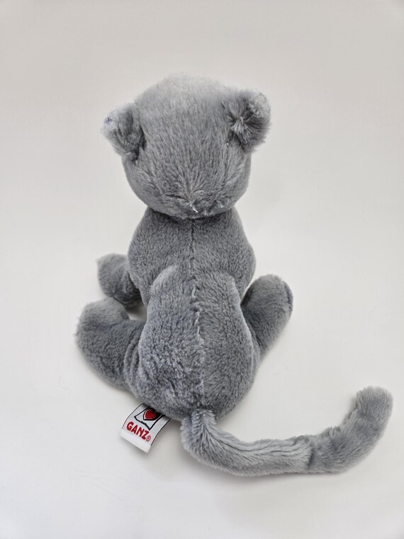ビンテージ Webkinz「チャコールキャット」グレーの猫のぬいぐるみ
