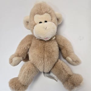Gund 1993 Sitting Monkey Plush, Vintage Collectible! (10 inch)