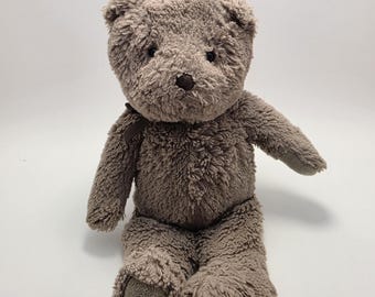 Pottery Barn Pre Loved Brown Teddy Plush, Vintage Collectible! (11 inch)