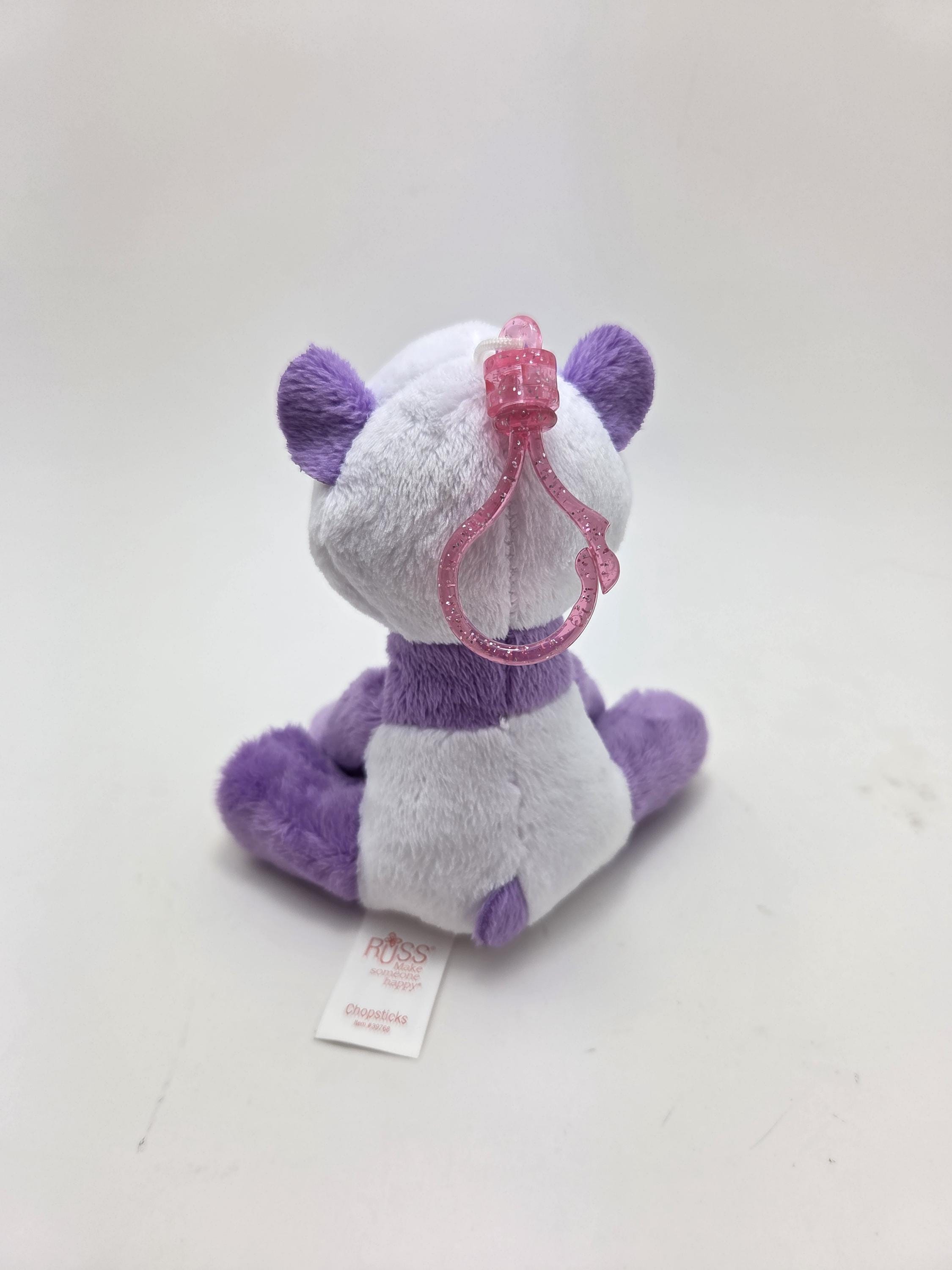Russ Lil Peepers Plush “chopstix” the Purple Panda Key Clip Plush