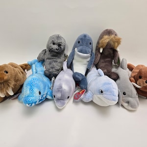 Ty Mütze Baby Walross und Delfine Wassertier Mütze Babies (6 inch) Vintage Mützen