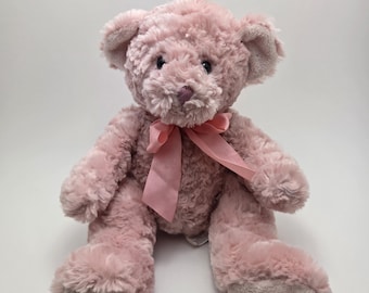 Vintage Russ "Pooky" Pink Teddy Bear Stuffed Animal Plush Rare (10 inch)