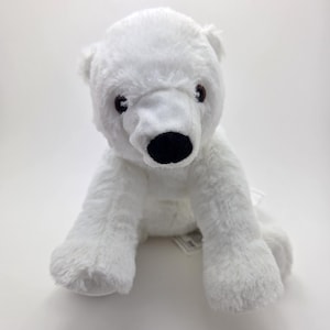 IKEA Snuttnig Plush Polar Bear Stuffed Animal Soft Embroidered Eyes (12 inch)