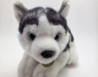 Aurora Miyoni Tots Cão Malamute Husky Siberiano de Pelúcia! (9 polegadas)