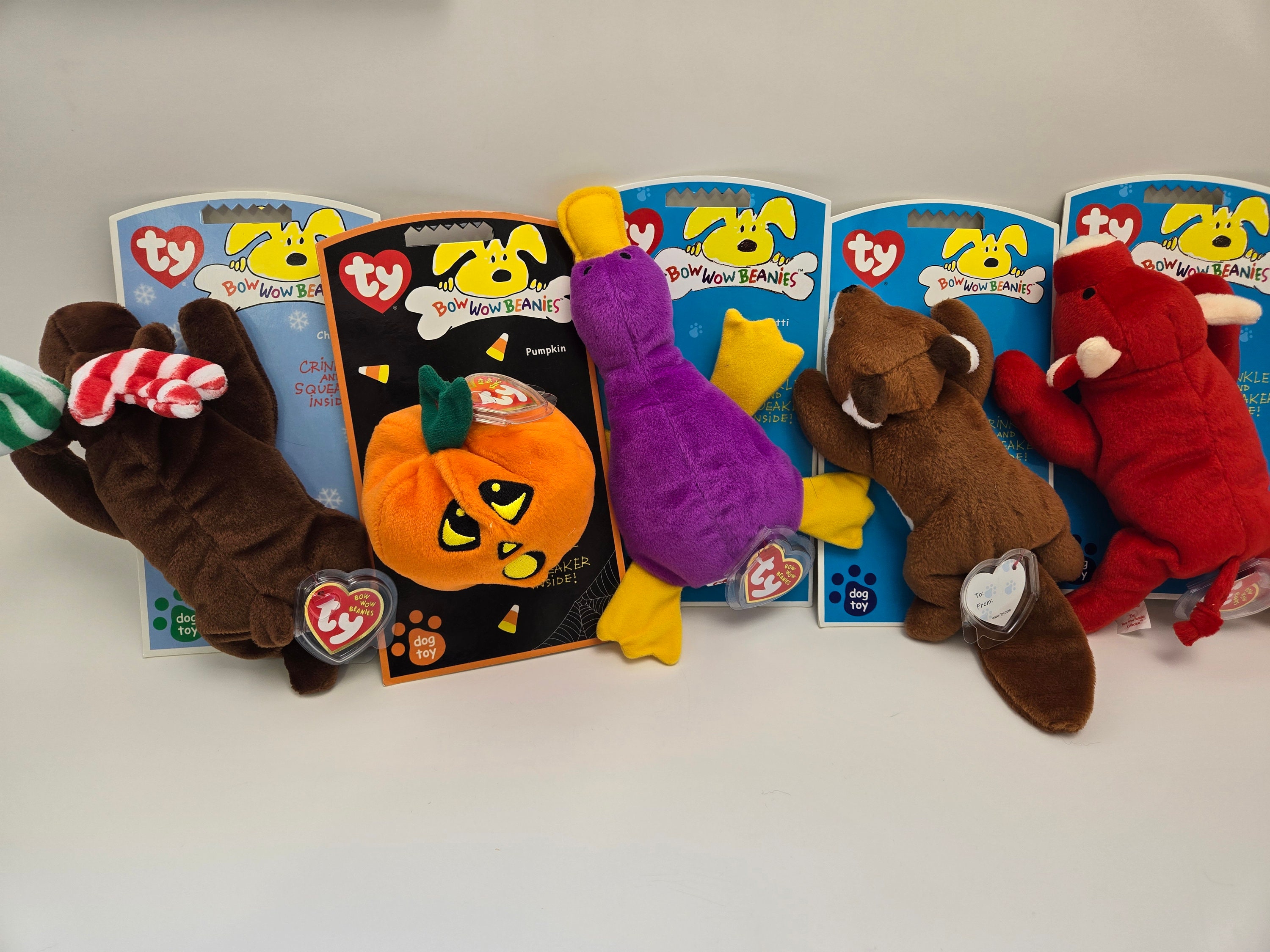 Ty Bow Wow Beaniesシリーズ タコ Inky 犬用ぬいぐるみ Ty Bow Wow Beanies - New in Box Dog Toy Squeaker Animals (5 Inch