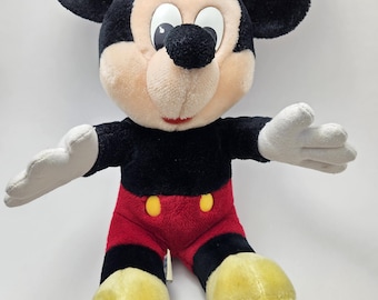 Disneyland Vintage Mickey Mouse Plush, Vintage Collectible (12 inch)