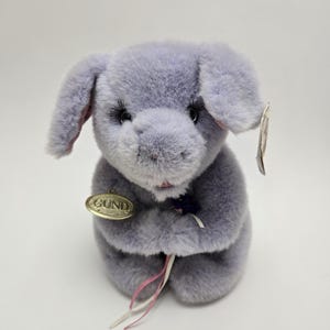 Gund &quot;Kiss Kiss&quot; the Purple Pig Plush 1990 New with Original Tags Vintage Collectible! (5 inch)