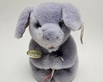 Gund "Kiss Kiss" the Purple Pig Plush 1990 New with Original Tags Vintage Collectible! (5 inch)