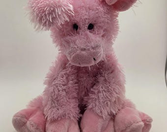 Porquinho de pelúcia rosa grande da Gund, item vintage de colecionador! (38 cm)