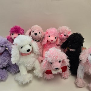 Ty Beanie Baby Dogs - Poodle Beanie Babies (6 inch) Vintage Beanies