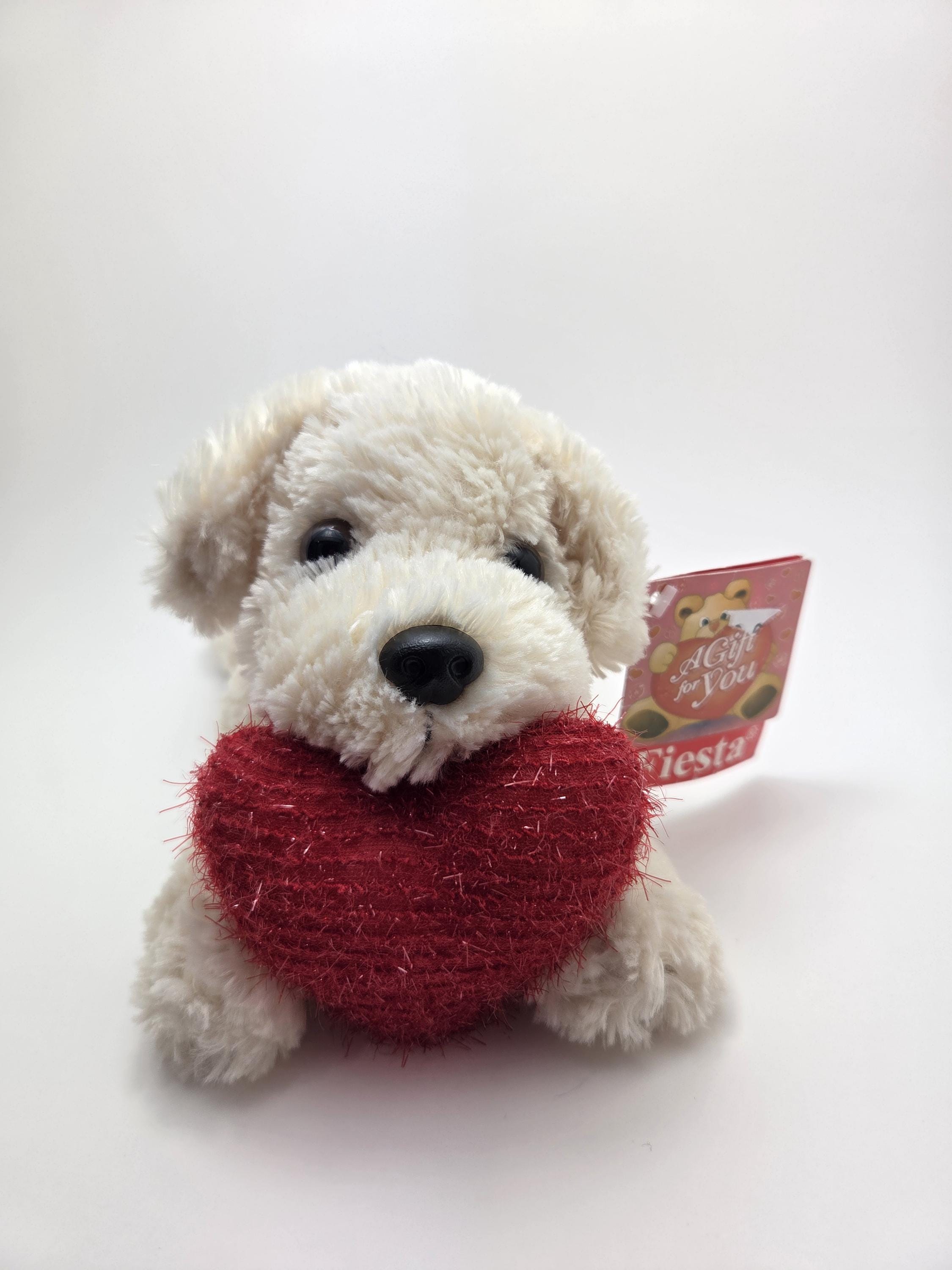 Fiesta Vintage Collectible Soft Dog Plush Valentine's Day Heart