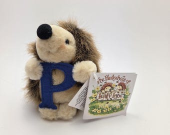 Russ Hedgehogs of Leafy Lane Letter P Plush Vintage New with Tags (4 inch)
