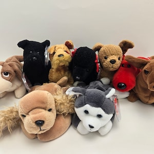 Ty Beanie Baby Dogs - Dog Beanie Babies (6 inch) Vintage Beanies