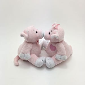 Vintage Ganz Passion Pigs Kissing Pigs Vintage Rare, Ganz Plysch (15 cm)