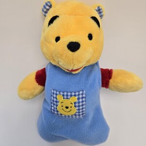 Disney Winnie the Pooh Soft Plush in Sleep Sac, Vintage Collectible, Excellent condition without Tags (10 inch)