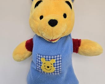 Disney Winnie de Poeh zachte pluche in slaapzak, vintage verzamelobject, uitstekende staat zonder tags (10 inch)
