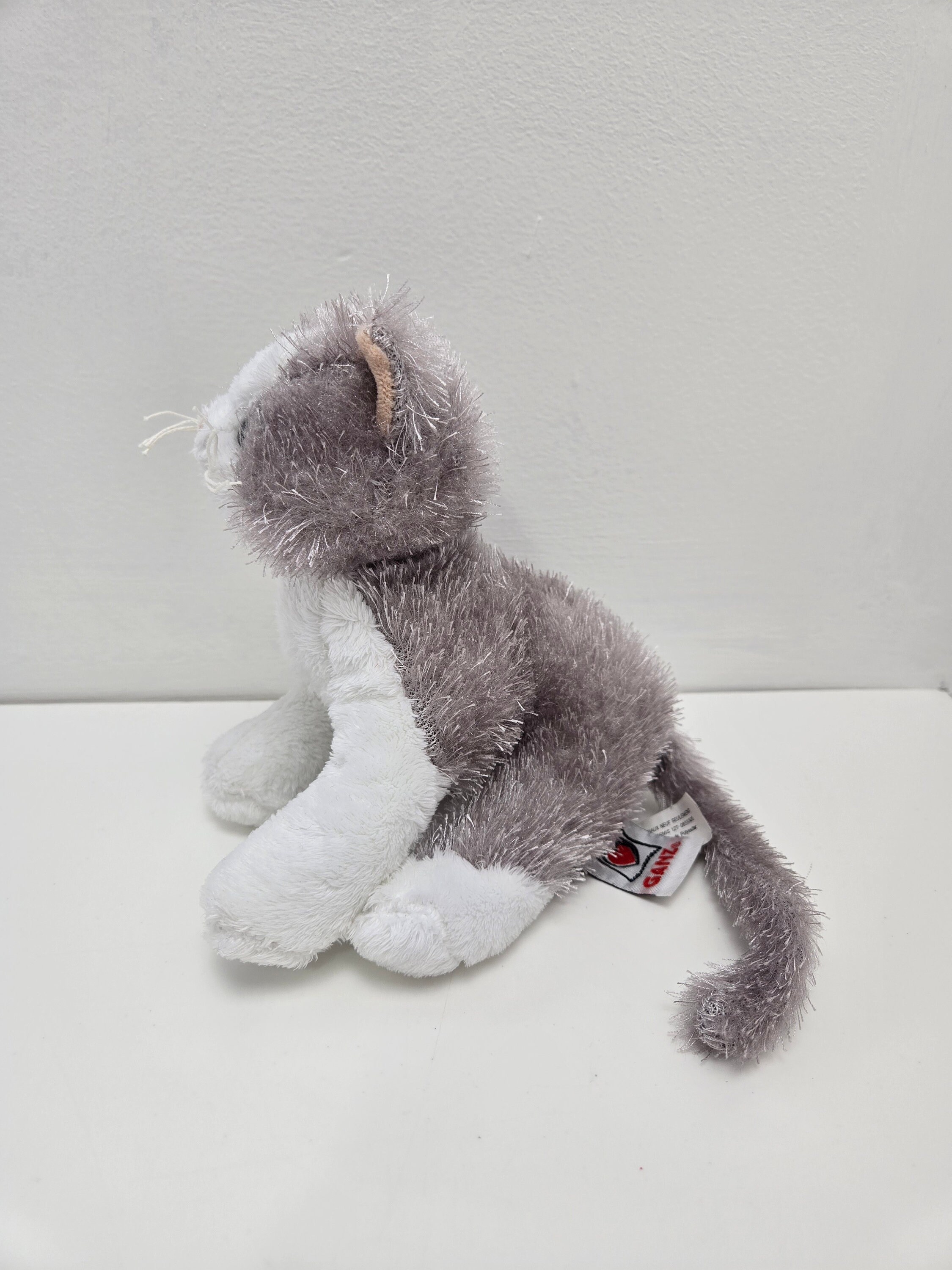 * vintage figure ୨୧ * グレー x ピンク ふわふわ 猫さん vintage figure ୨୧ * グレー x ピンク ふわふわ 猫さん 工芸品