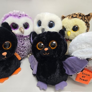 Ty Beanie Boo Halloween and Owls - Beanie Boos (Larger 9 inch) Vintage Beanies