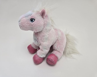 Entzückendes Vintage Webkinz Pink Pony ohne Tag Code, Ganz Plüsch (7 inch)